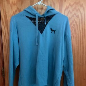 large blue PINK hoodie
